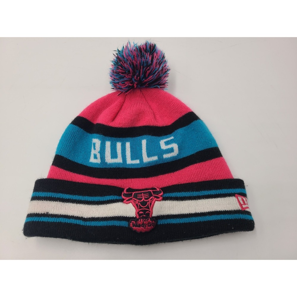 Chicago Bulls New Era Beanie Winter Knit Hat Stocking Cap Men Women Pink Blue